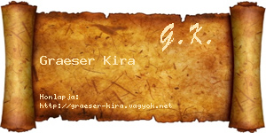 Graeser Kira névjegykártya